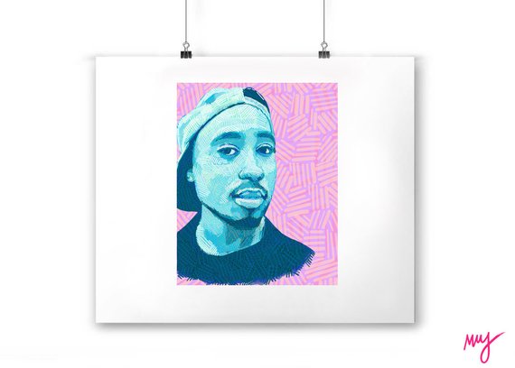 570x408 Tupac Print Etsy