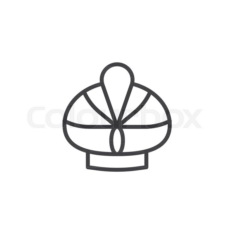 800x800 Turban Hat Line Icon, Outline Vector Stock Vector Colourbox