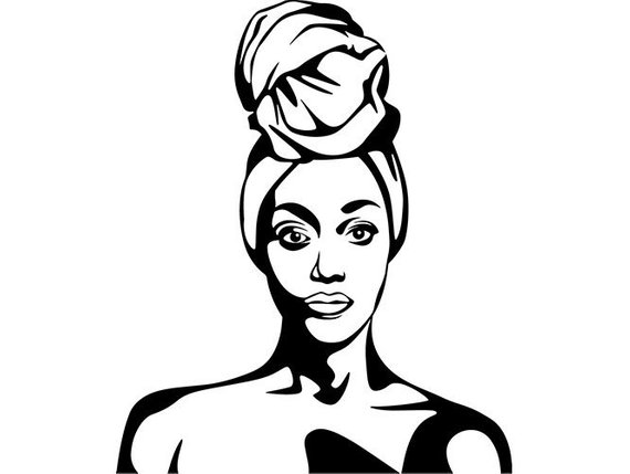 570x429 Black Woman Turban African American Lady Nubian Queen Diva Etsy