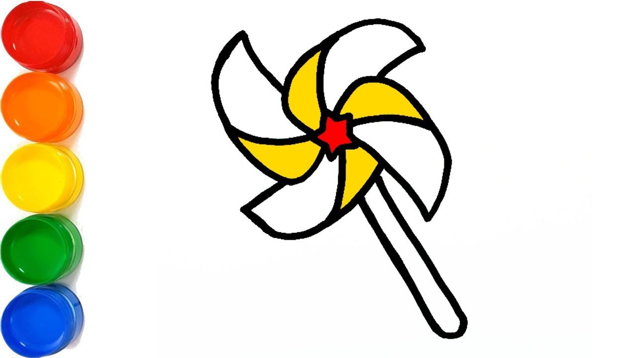 1280x720 Coloring Turbine Paper Painting For Toddlers And Drawing