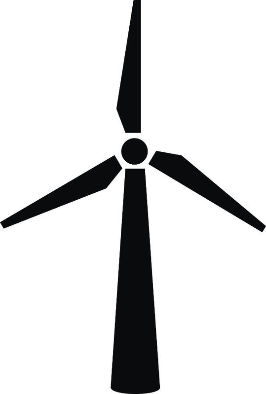 539x799 Wind Turbine Icon Art Print