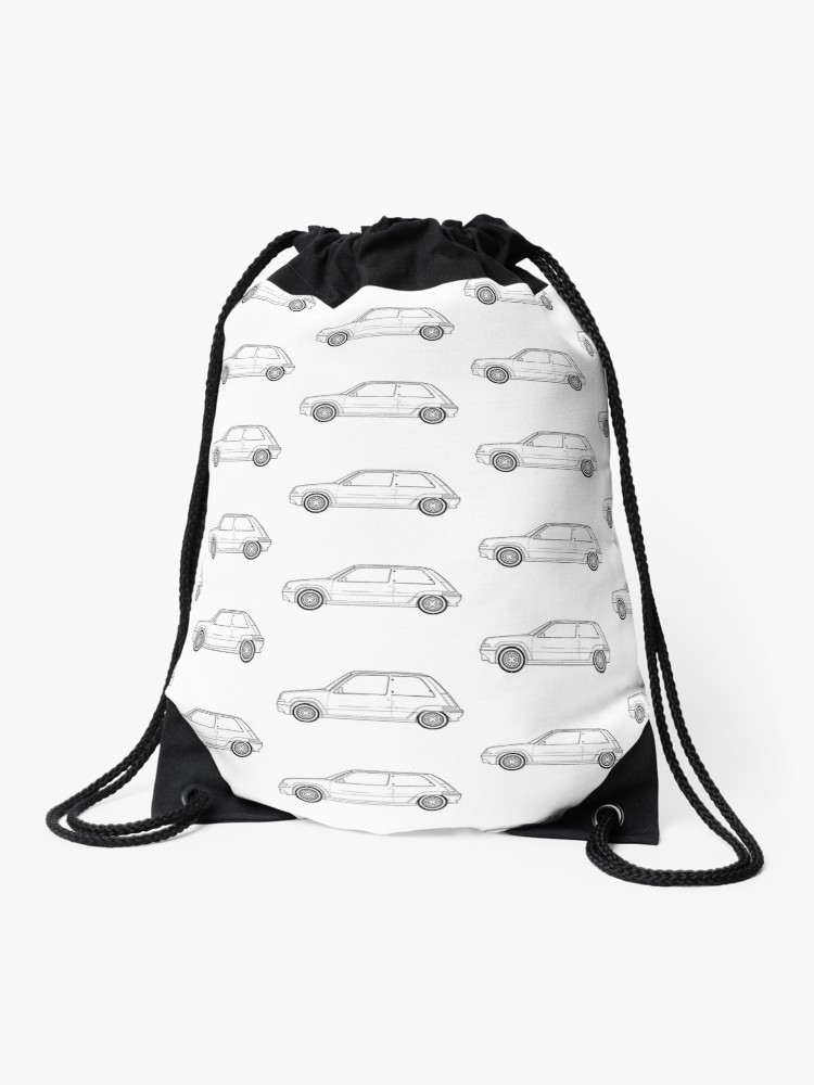 750x1000 Renault Turbo Line Drawing Artwork Drawstring Bag