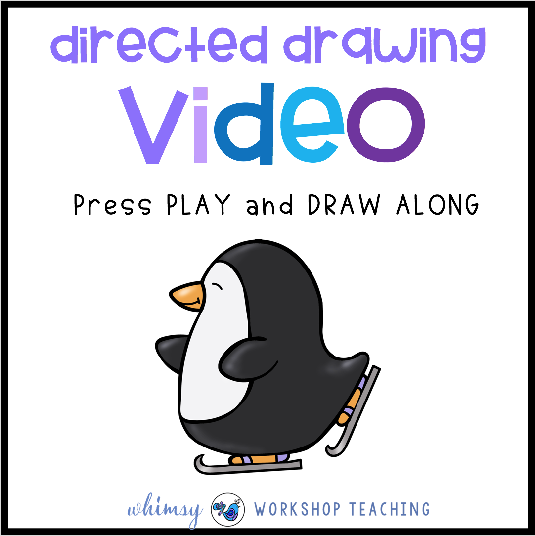 1082x1084 Directed Drawing Video Skating Penguin