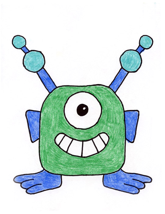 541x700 How To Draw Aliens Art Projects For Kids