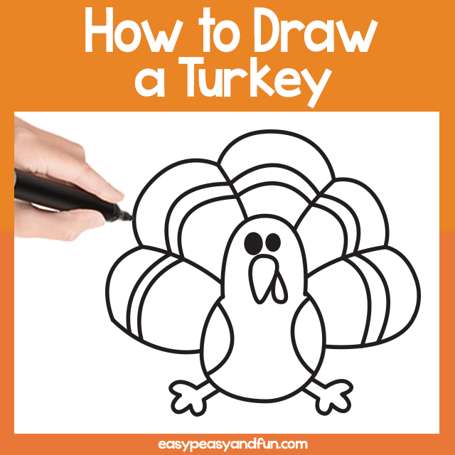 640x640 Turkey Guided Drawing Printable Easy Peasy And Fun Membership