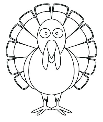 350x412 Easy Turkey Drawings How To Draw A Cute Turkey Step