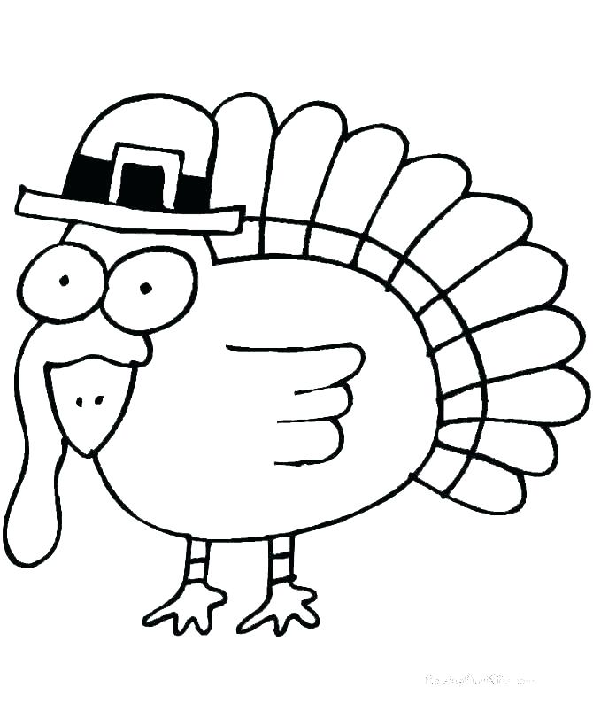 670x820 Simple Turkey Drawing X Simple Cooked Turkey Drawing Nip