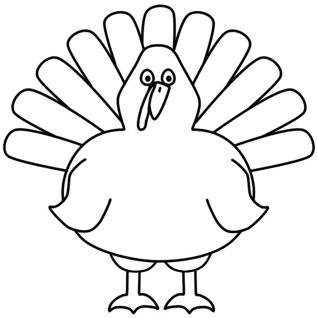 650x650 Cartoon Turkey To Color Easy Turkey Drawing Easy Turkey Drawing