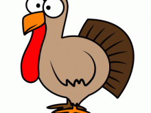 220x165 Simple Cartoon Turkey Drawing A Cartoon Turkey Anime Coloring