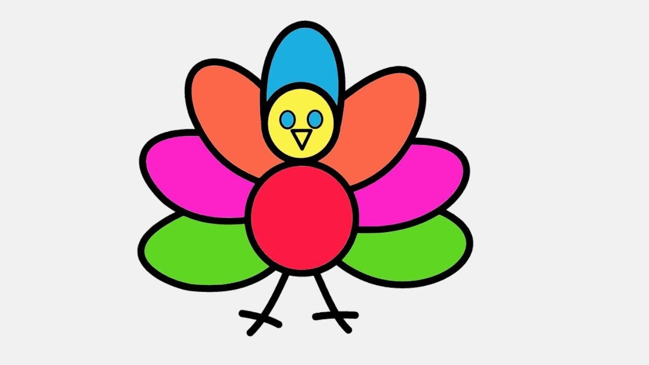 1280x720 How To Draw Turkey Coloring