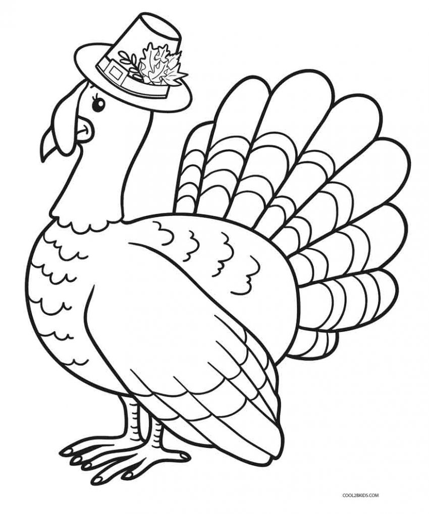 850x1019 Turkey Coloring Pages Printable Sheets For Kids Free Print To Draw