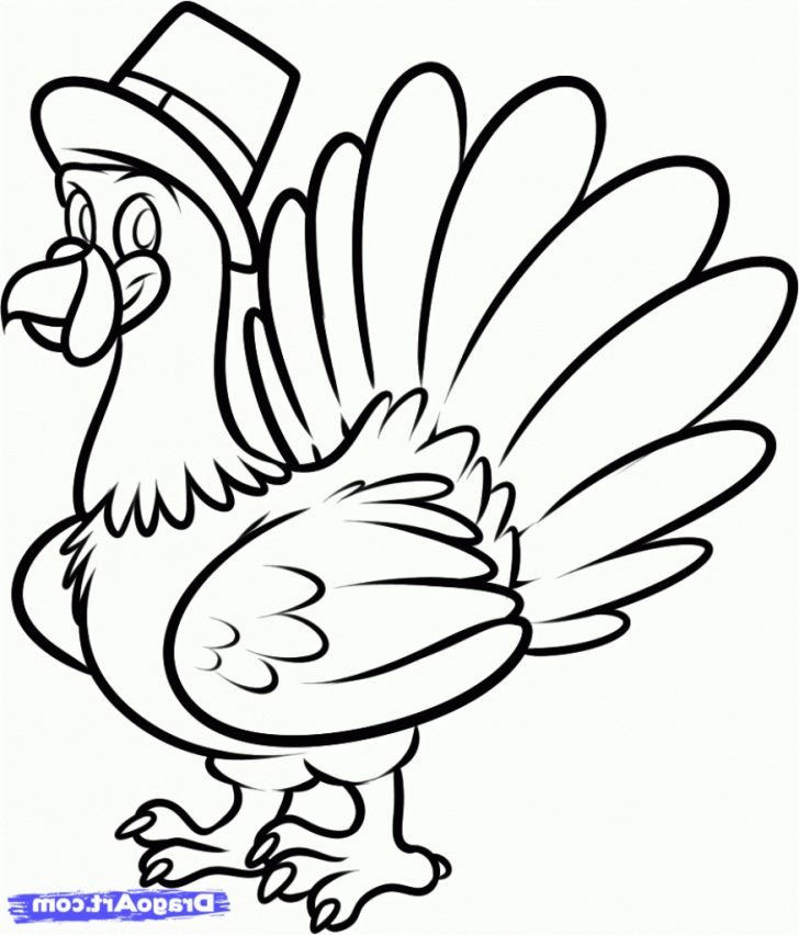 728x852 Turkey Drawing Contest Template Art Animal Easy Step