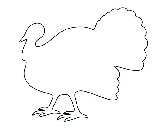 550x425 Turkey Outline Printable Coloring Turkey Body