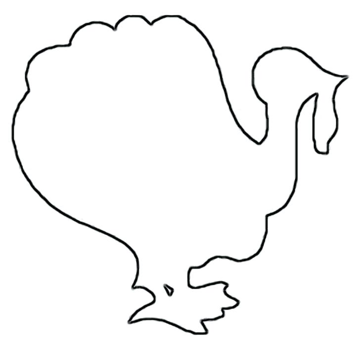 Turkey Drawing Template Free download on ClipArtMag