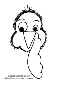 270x350 Free Turkey Template For Bulletin Boards And Displays