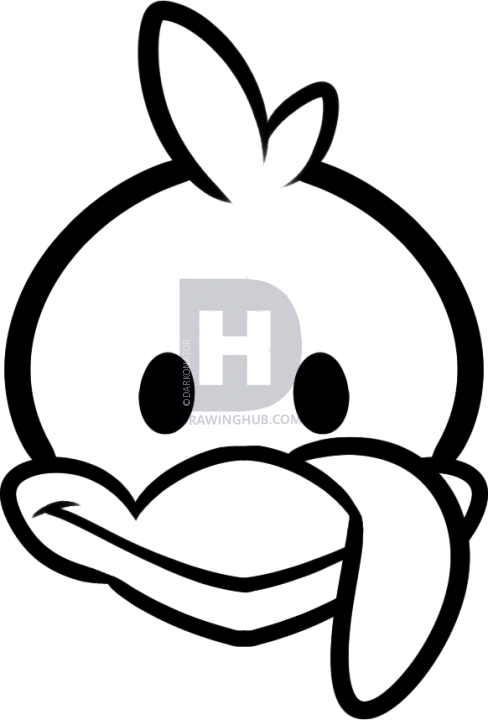 488x720 How To Draw A Turkey Face, Step