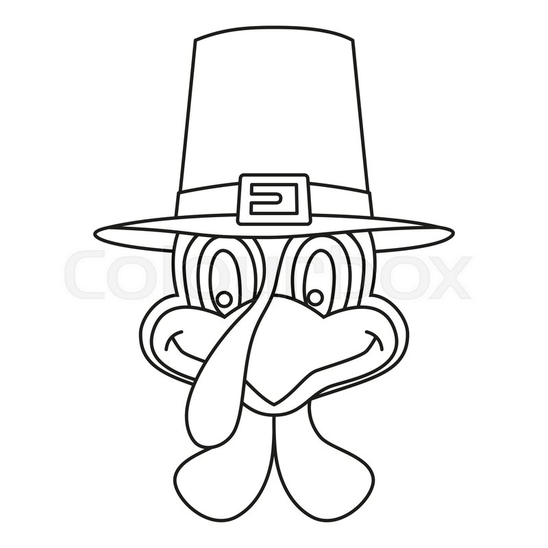 800x800 Line Art Black And White Thanksgiving Stock Vector Colourbox