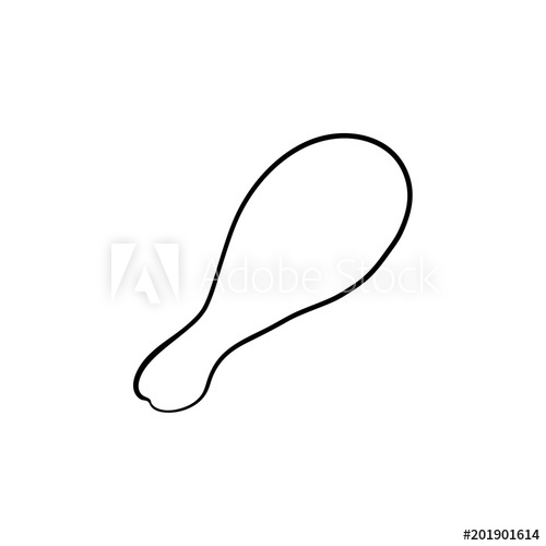 500x500 Drumstick Hand Drawn Outline Doodle Icon Turkey Leg Vector Sketch