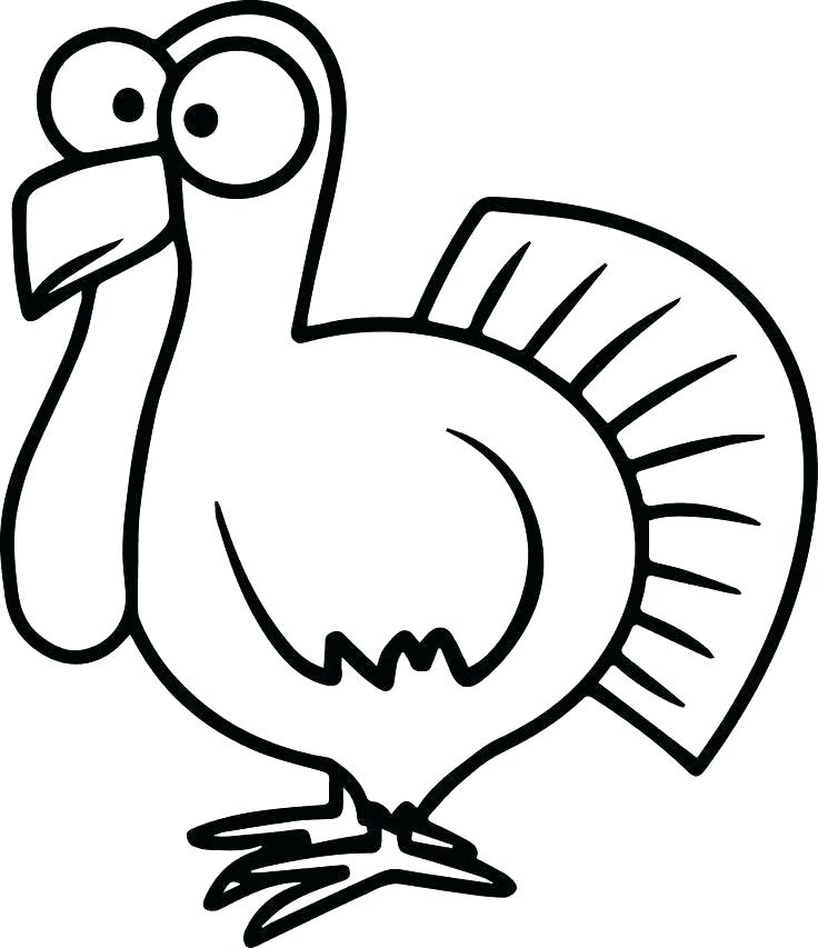 736x853 How To Draw A Turkey Step
