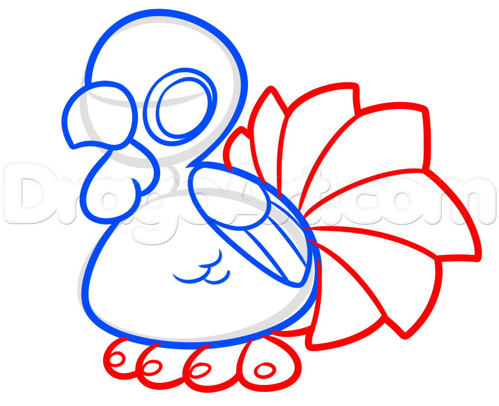 1016x827 How Do You Draw A Turkey Free Cartoon Turkey Feathers Download