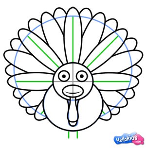 300x305 How To Draw How To Draw A Thanksgiving Turkey