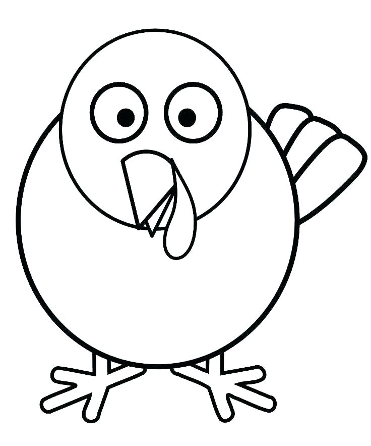 736x883 Turkey Drawing For Kids
