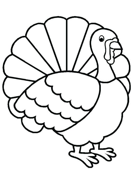 520x693 Lovely Idea Turkey Outline Coloring