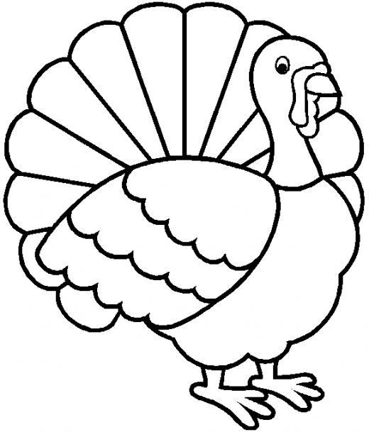 520x609 Turkey Outline Coloring Pages Best Of Turkey Outline Coloring