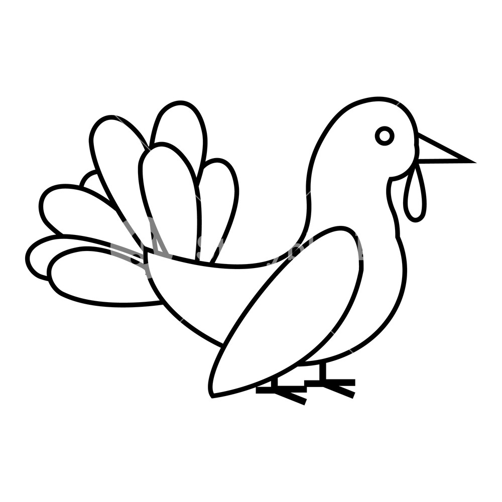 1000x1000 Turkey Icon Outline Illustration Of Turkey Vector Icon For Web