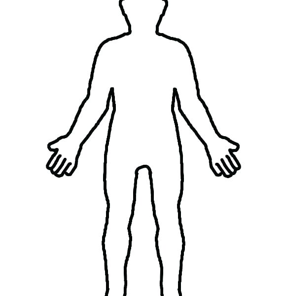 576x600 Body Outline Template Coloring