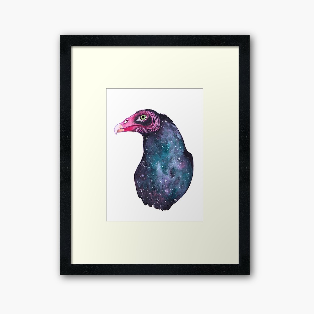 1000x1000 Galaxy Turkey Vulture Framed Print