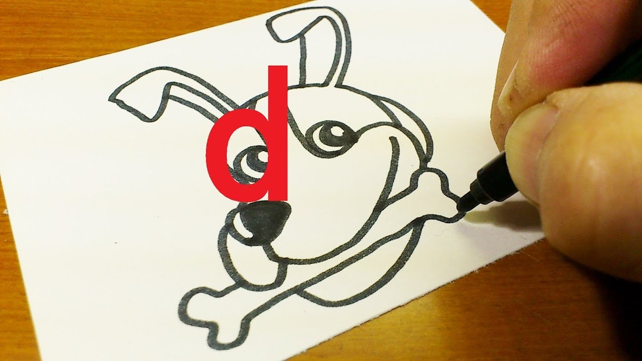 1280x720 How To Turn Letter D Into A Cartoon Dog For Kids