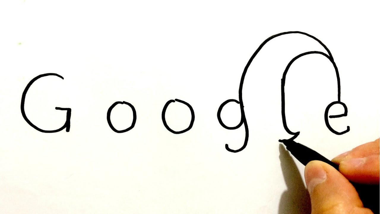 1280x720 How To Turn The Words Google Into A Cartoon Drawing Tutorial