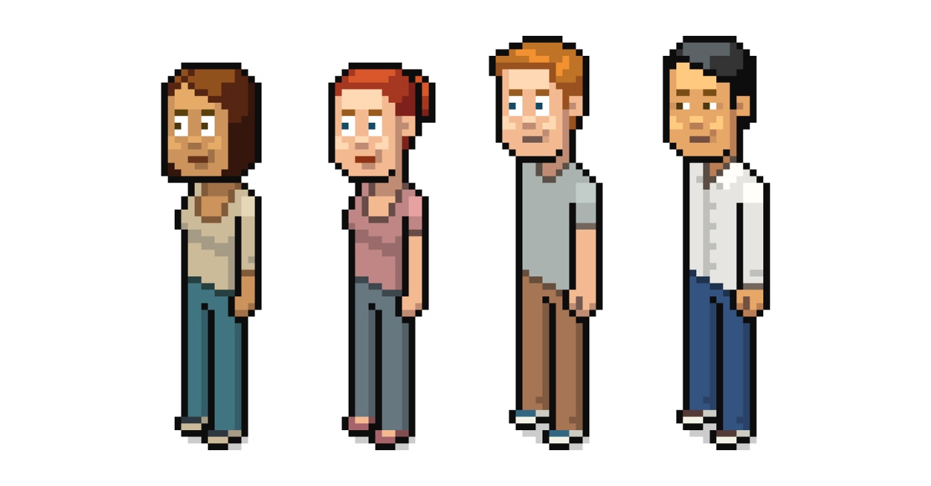 1349x705 Illustration Customize A Set Of Pixel Characters Free Adobe