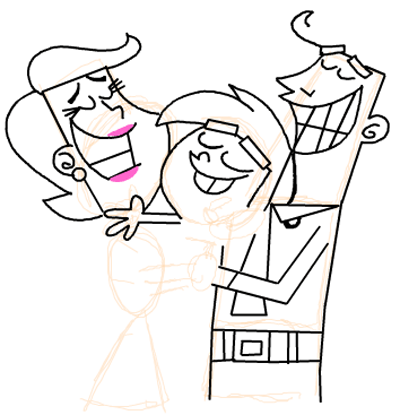400x415 How To Draw Timmy Turner's Parents For Lesson On Drawing His Mom