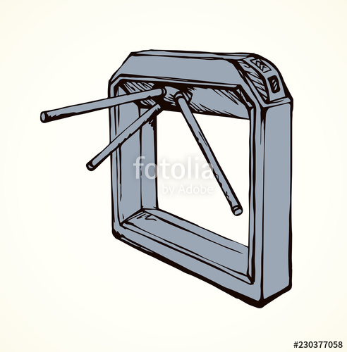492x500 Turnstile Vector Drawing Stock Image And Royalty Free Vector