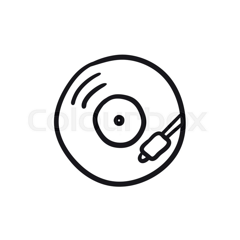 800x800 Turntable Vector Sketch Icon Isolated Stock Vector Colourbox