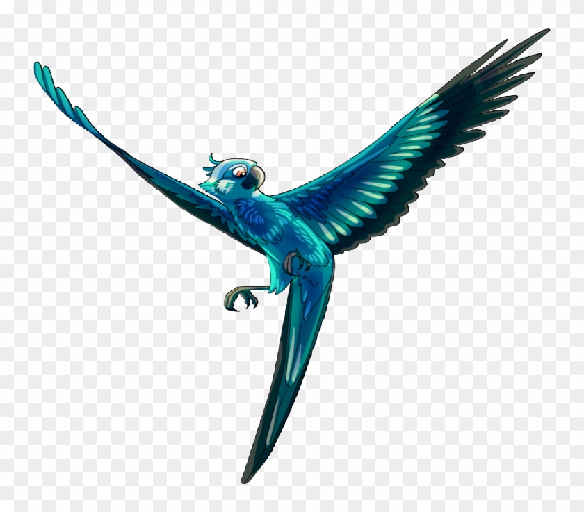 840x737 Funny Turquoise Cartoon Parrot Tattoo Design