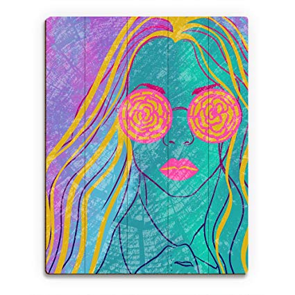 425x425 Rose Colored Glasses Psychadelic Modern Contemporary