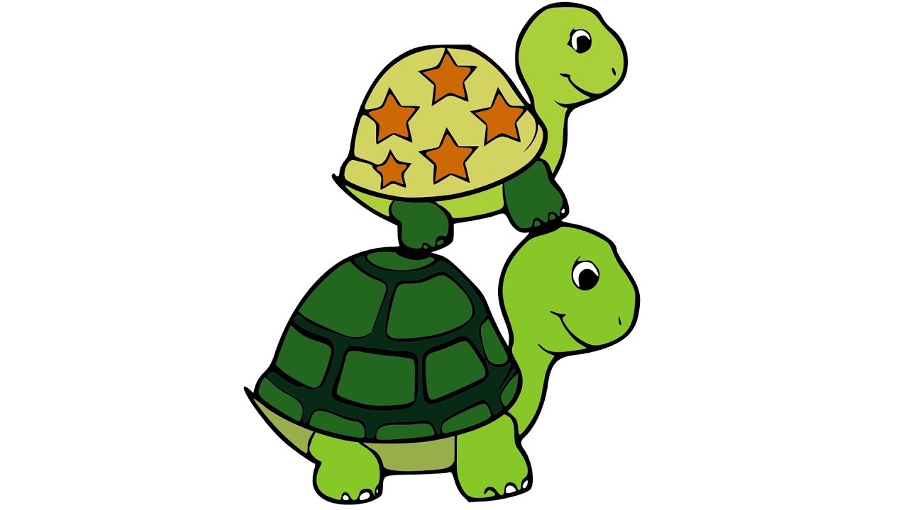 1280x720 Super Drawing And Coloring The Turtle Cartoon Coloring Pages
