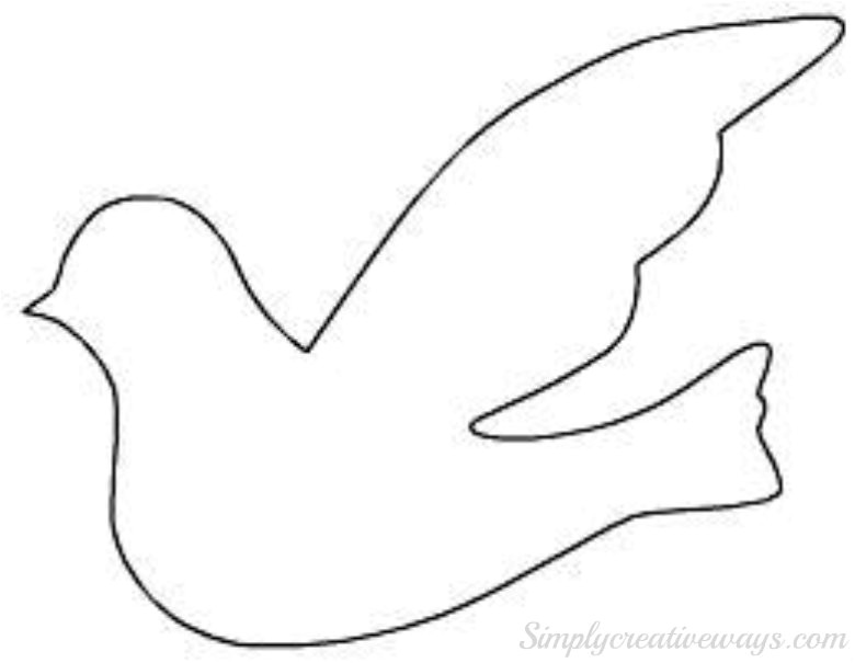 780x605 Turtle Dove Template Dove Drawing Outline