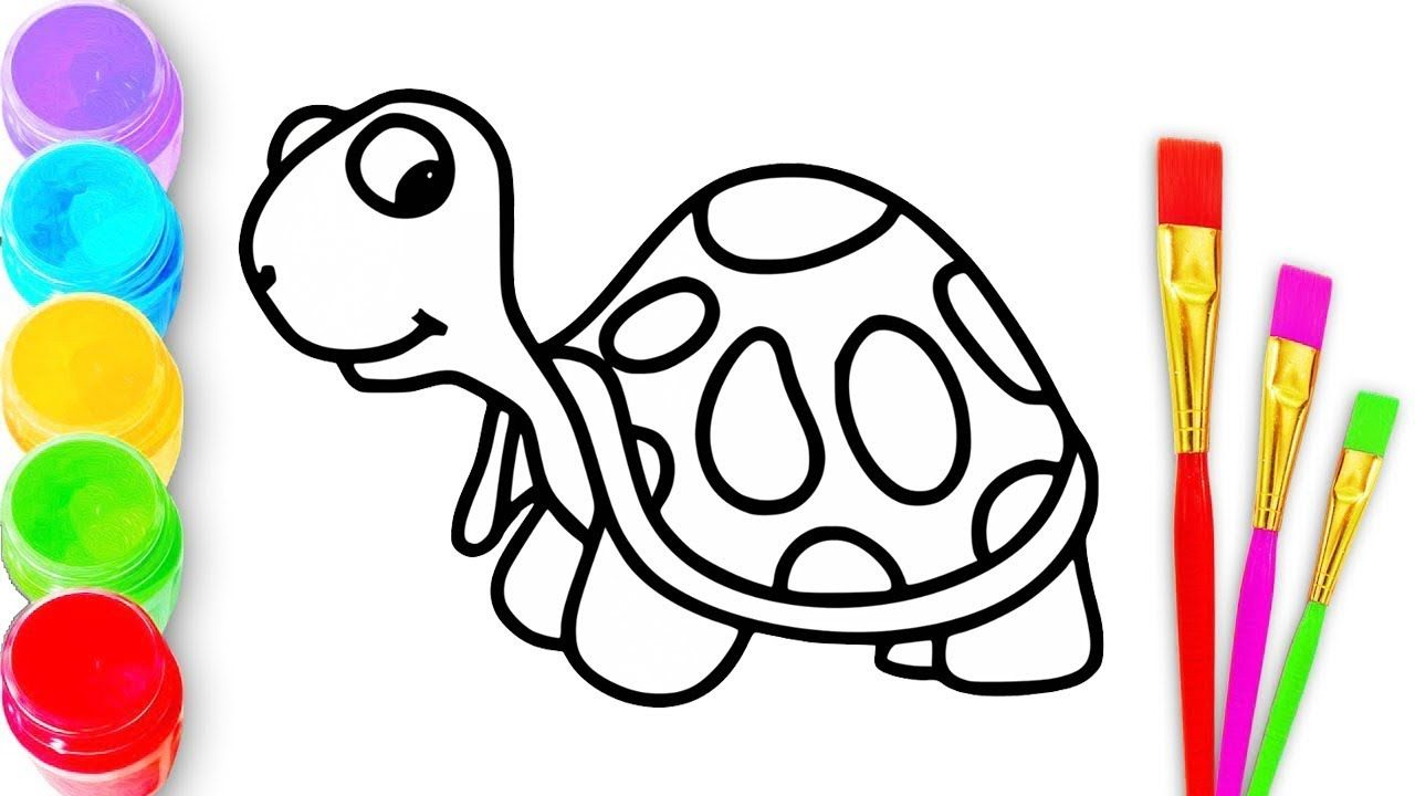 1280x720 Coloring Turtles Drawing Coloring Pages For Kids Tv Coloring
