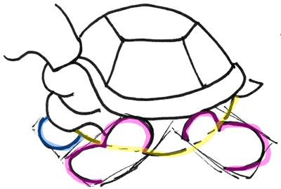 400x269 How To Draw Cartoon Turtles With Easy To Follow Drawing Lesson
