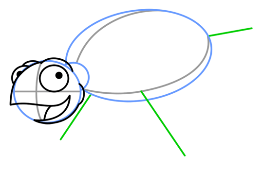 540x387 How To Draw A Turtle Cartoon Lesson