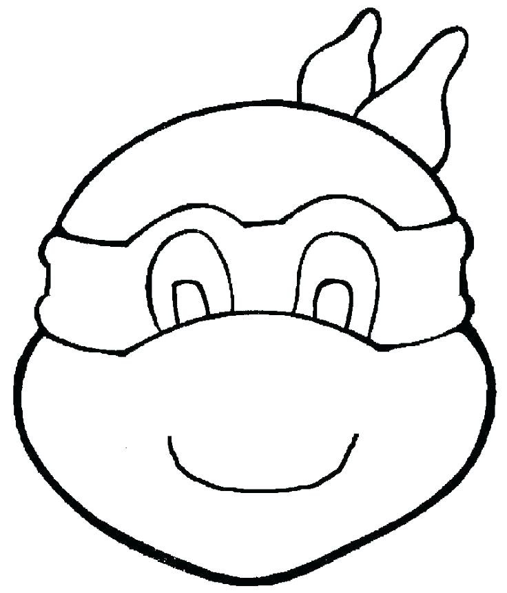 736x860 Ninja Turtles Face Coloring Pages Free Turtle Sheet Head