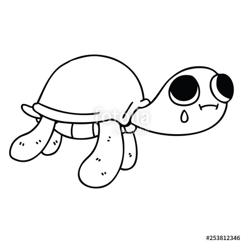 500x500 Quirky Line Drawing Cartoon Turtle Stock Image And Royalty Free