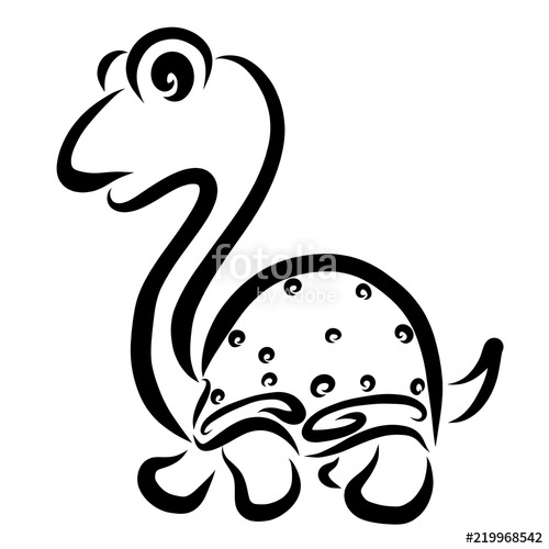 500x500 Funny Turtle With A Pattern On The Shell, Large Eyes And A Long