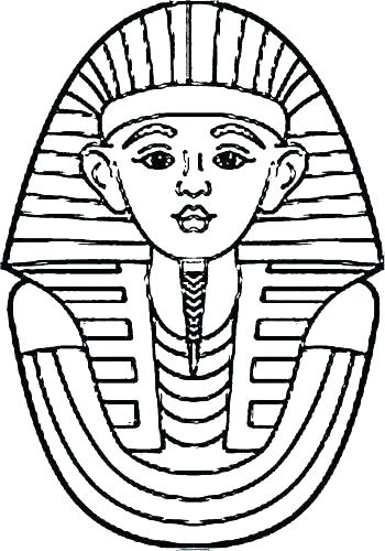 350x500 King Tut Coloring Page