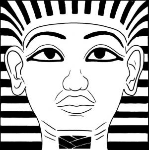 300x302 Draw King Tut, Step