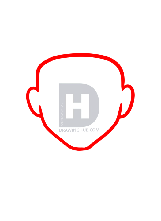 526x720 How To Draw King Tut For Kids, Step